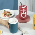 thumbnail image 2 of Breakfast Cereal Cup Double Oatmeal Cup With Lid Spoon Cup Portable Milk Cup Portable Fashion Soup Cup, 2 of 6