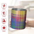 thumbnail image 5 of 12oz Coffee Tumblers Multi Color Plaid Checkered Pattern Stainless Steel Vacuum Insulated Travel Tumbler Coffee Cups Mug with Lid and Straw with Cleaning Brush for Cold & Hot Drinks, 5 of 5