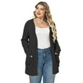 thumbnail image 3 of NISVIYA Women Plus Size Cardigans Dressy Casual Below Hip Length Cardigan Sweater Long Sleeves Open-Front Sweater with Pockets, 3 of 5