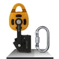 thumbnail image 1 of Polea de transporte de Aluminio 25KN perfecl adaptaciónción al equipo de protección del ascendedor de aparejo de árbol de escalada de 8 mm a 12 mm Dorado Negro, 1 of 8