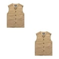thumbnail image 3 of Guardoinrt Premium Cotton Vests With Multiple Pockets Gift Option Wide Application khaki 6XL 2Set, 3 of 6