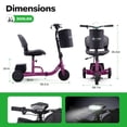 thumbnail image 5 of Mosta Folding Electric Mobility Scooter for Adults, 50 Lbs Lightweight Portable Electric Scooter, 8 Miles Range, 3.5 Mph, 2 Detachable Batteries, Height-Adjustable Seat, 300lb Weight Capacity, 5 of 8