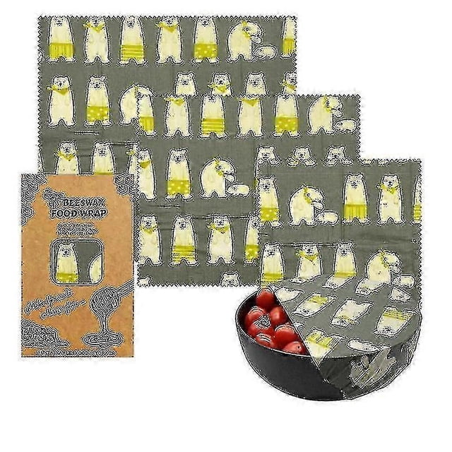 Beeswax Reusable Food Wraps - Beeswax Wrap Sustainable Products, Wax Wrap, Eco-friendly Wrap, Organization Storage Bags, Cheese Bee Wrappers Cling/bl