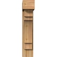 thumbnail image 2 of Ekena Millwork 8"W x 28"D x 40"H Merced Block Rough Sawn Bracket w/ Offset Brace, Western Red Cedar, 2 of 25