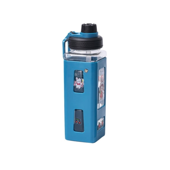 Kawaii Water Bottle With Cute Large Water Bottles With Kawaii Stickers Aesthetic Leakproof Square Drinking Bottle