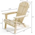thumbnail image 3 of LuxenHome Unfinished Wood Adirondack Chair, 3 of 17