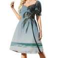 thumbnail image 2 of Palm Tree By The Beach Sleeveless Dress dress for women ladies dresses for women 2024 Elegant gowns women's evening dress 2024, 2 of 7