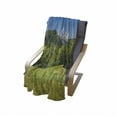 thumbnail image 3 of Germany Soft Flannel Fleece Throw Blanket, Bavarian Alps Village of Berchtesgaden and Watzmann Germany, Cozy Plush for Indoor and Outdoor Use, 70" x 90", Forest Green Fern Green, by Ambesonne, 3 of 5