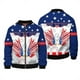thumbnail image 3 of Chaqueta con estampado 3D del Día de la Independencia para hombre y mujer, estilo Harajuku, de moda, de primavera, de manga larga, con cremallera y estampado de bandera nacional de EE. UU., Tops Y2K, 3 of 5