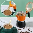 thumbnail image 3 of Coffee Pot Double Color Italian Style Double Color Aluminum Moka Stove Coffee Maker for Travel Home Office Coffee Maker 150ML Classic, 3 of 9