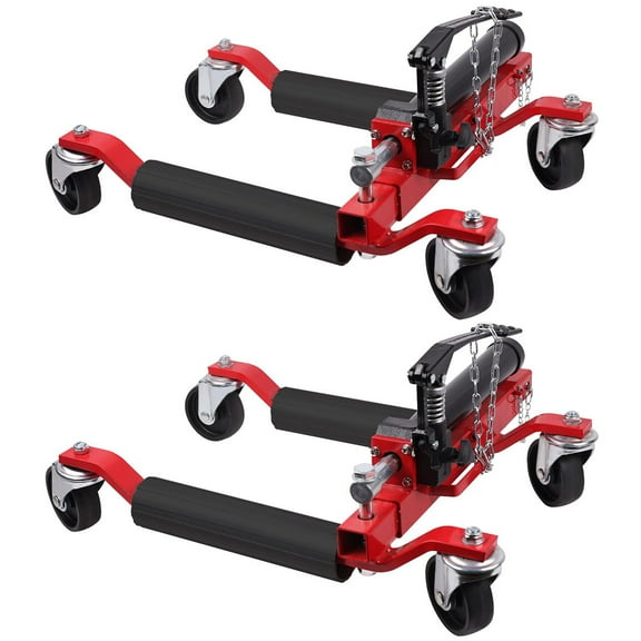 Ataucjin 2PC Wheel Dolly, 1500LBS Capacity Car Dolly with Hydraulic Tire Jack for Vehicle Positioning for Truck Rv Trailer