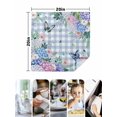 thumbnail image 4 of Watercolor Flowers Cloth Napkins Set of 4 Reusable Dinner Napkins, Spring Floral Butterflies Blue Plaid Cocktail Napkin Washable Table Napkins for Wedding/Holiday Party/Baby Shower 20"x20", 4 of 7
