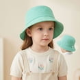 thumbnail image 2 of LRen Toddler Girl Tea Party Hats Kids Sun Hat with UPF 50+ Wide Brim Design for Outdoor Summer Beach Activities and Play Light Green, 2 of 5