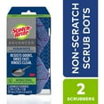 thumbnail image 4 of Scotch-Brite Advanced Scrub Dots Non-Scratch Scrubbers Hexagon Blue 2 Packs of 2, 4 of 8