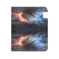 thumbnail image 2 of 25.4x20.78" Magnetic PVC Mailbox Cover Letter Box Cover Mailbox Wraps Post for Holiday Garden Yard Decor Baseball with Water and Fire, 2 of 9