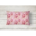 thumbnail image 2 of Carolines Treasures BB7568PW1216 Watercolor Pink Love Letter Canvas Fabric Decorative Pillow  12H x16W multicolor, 2 of 3