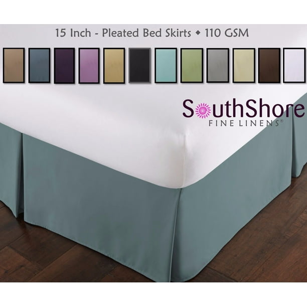 Classic Country 15inch Pleated Drop Bedskirt by Southshore Fine Linens