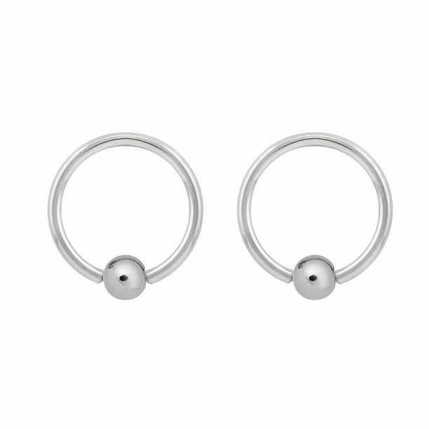 2 captive bead rings hoops Eyebrow Belly Tragus