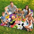 thumbnail image 7 of Color Wave Point Geometry Outdoor Picnic Blanket, Foldable Waterproof Beach Mat, Portable Beach Blanket for Beach Camping, Hiking, Family Concerts, 7 of 7