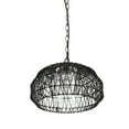 thumbnail image 5 of Novogratz x Globe Electric Novogratz x Globe Diego 1-Light Matte Black Woven Fabric Outdoor Plug-In Pendant Light, 44759, 5 of 7