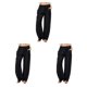 thumbnail image 1 of Pantalones de mujer Qarigey cintura alta banda elástica plisada Negro XXL, 1 of 6