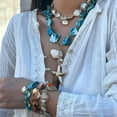 thumbnail image 7 of DESIGNICE Sea Shell Starfish Pendant Necklace Statement Thick Necklace Beach Jewelry, 7 of 7