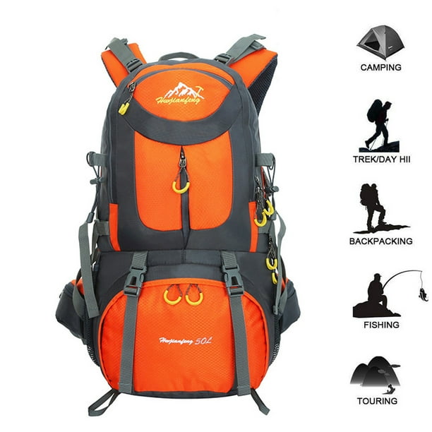 Jovati Back Packing Bags For Women 50l Hiking Backpack, Camping Bag, 45+5 Liter Lightweight Backpacking Back Pack Back Packing Bags For Men Orange