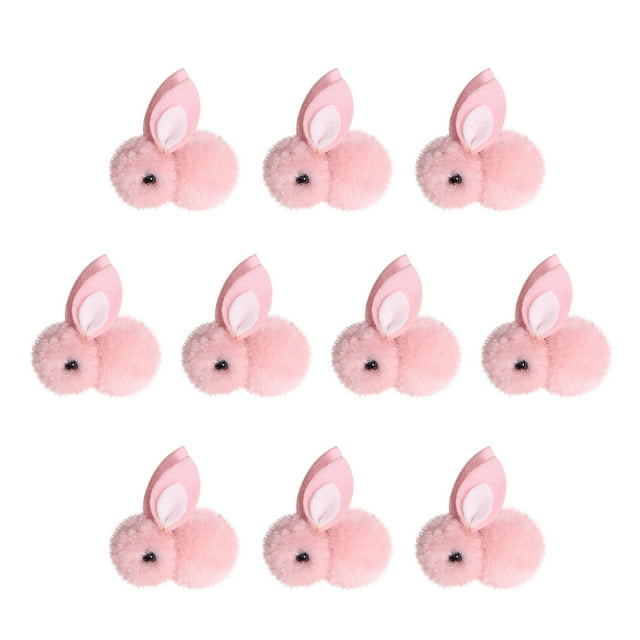Pompotops 10 Pcs Décoration de Pâques Peluche Mini Lapin Poupée Jouet Cadeau Liquidation