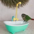 thumbnail image 3 of QHUDLV Pet Parrot Bathtub with Electric Faucet Fun Bird Bath Tub Toy for Birds & Kids Summer Pet Grooming Accessory in Pink & Blue, 3 of 5