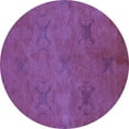 thumbnail image 1 of Ahgly Company Indoor Round Oriental Light Blue Industrial Area Rugs, 4' Round, 1 of 4