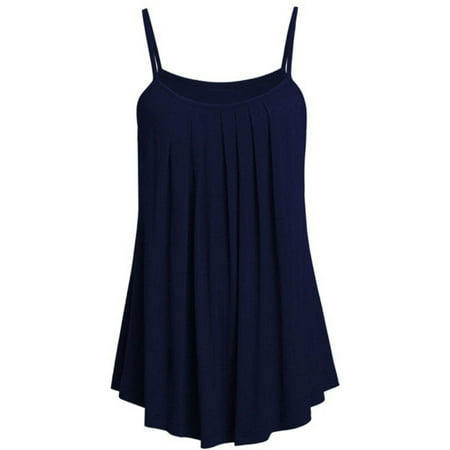 Cami Plus Womens Clothes - Womens Plus Size Loose Tank Top Sleeveless Cami Basic T-Shirt Blouse Vest
