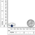 thumbnail image 3 of Gem Stone King 925 Sterling Silver Blue Created Sapphire Engagement Ring for Women (2.08 Cttw, Oval 8X6MM, Gemstone September Birthstone, Available in Size 5, 6, 7, 8, 9), 3 of 4