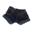 thumbnail image 4 of 1/12 Pantalones cortos vaqueros elegantes e informales para cosplay, disfraz de moda retro, pantalones cortos sexys azul, 4 of 9