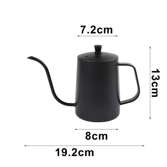 Aoqianlan Pour over Coffee for Kettle for Home,304 Stainless Steel,Multiple Sizes & Colors L-400ml black