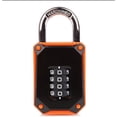 thumbnail image 1 of Casier Cadenas - Orange - Robuste Cadenas Codé à 4 Chiffres en Acier Inoxydable Trempé - Facile à Lire les Chiffres - Réinitialisable et Incassable - Pack de 1, 1 of 5