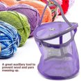 thumbnail image 5 of Bolsa de tejido de malla cilíndrica portátil DWW para hilo - Bolsa de almacenamiento liviana y conveniente - Púrpura, 5 of 5