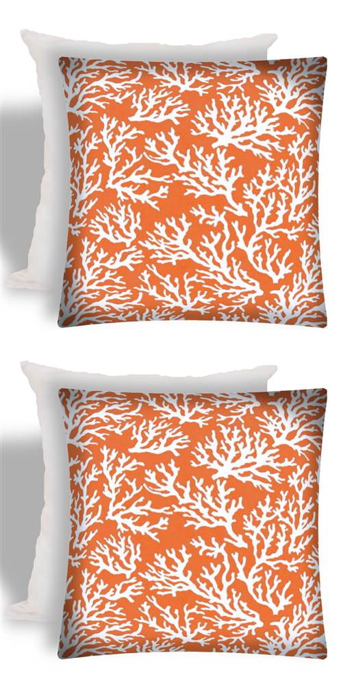 Coral Mint Regency Gift OutDoor Home Cotton CUSHION COVER Throw PILLOW CASE 18" 