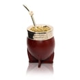 thumbnail image 3 of Traditional Imperial Calabash Yerba Mate Gourd with Alpaca Bombilla- Brown Leather, 3 of 6