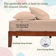thumbnail image 4 of EGYLIN 800TC Soft Egyptian Cotton Sheet Set Soft and Breathable - 4 Piece Bed Sheet Peach Solid King Size - 12" Deep Pocket, 4 of 5