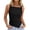 Black, variant on QASIEATN Solid Color Vest for Women Summer Slim Fit Sleeveless Camisole Women's Tank Tops with Built in Bras