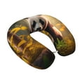 thumbnail image 2 of KLL Forest Panda Pattern Memory Foam Cervical Neck Pillow Versatile U-Shaped Pillows for Home/Office/Camping/Travelling/Soft Washable Cover, 2 of 8