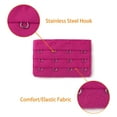 thumbnail image 4 of INSPIRE CHIC Women's 3 Rows 4 Hooks Bra Extenders Straps Extension Fuchsia 3 Rows 4 Hooks 2 Pcs, 4 of 5