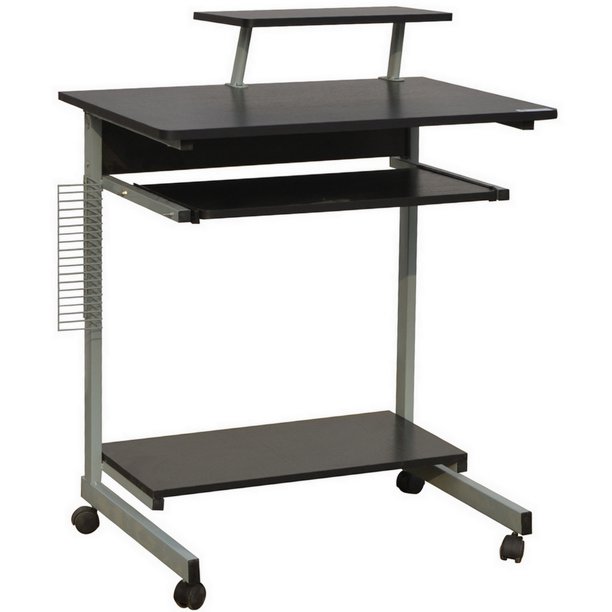 Homegear Compact Home Office Computer Desk on Wheels Black Walmart