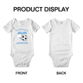 thumbnail image 3 of Future Soccer Player Argentina Soccer Fan Baby Jumpsuits Newborn Clothes (White, 18-24 Months), 3 of 5