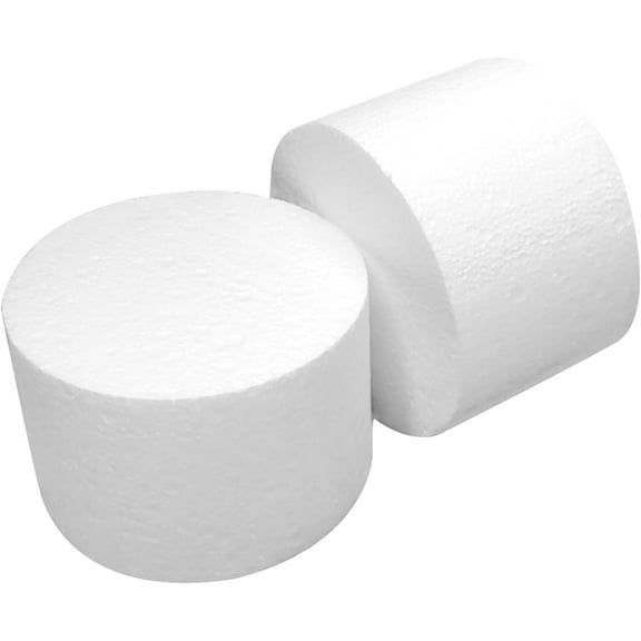 6" Round Cake Dummy 4" High, 2 pcs.