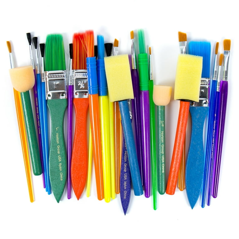 Gikasa 108Pcs Paint Brush for Kids, Large Paint Brushes with Detail Pa –  PAXCOO Direct