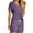 Purple2, variant on Maean Outfits for Women 2 Piece Sets V Neck Short Sleeve Pullover Tops and Drawstring Waist Shorts Casual Suits