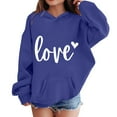 thumbnail image 2 of EnJoCho Teen Girls Hoodies Oversized Pullover Sweatshirt Graphic Printed Top Pocket Detail Casual Streetwear Loung𝖾wear Fall Winter Clothes Sweater Jacket Alternative Apparel, 2 of 5