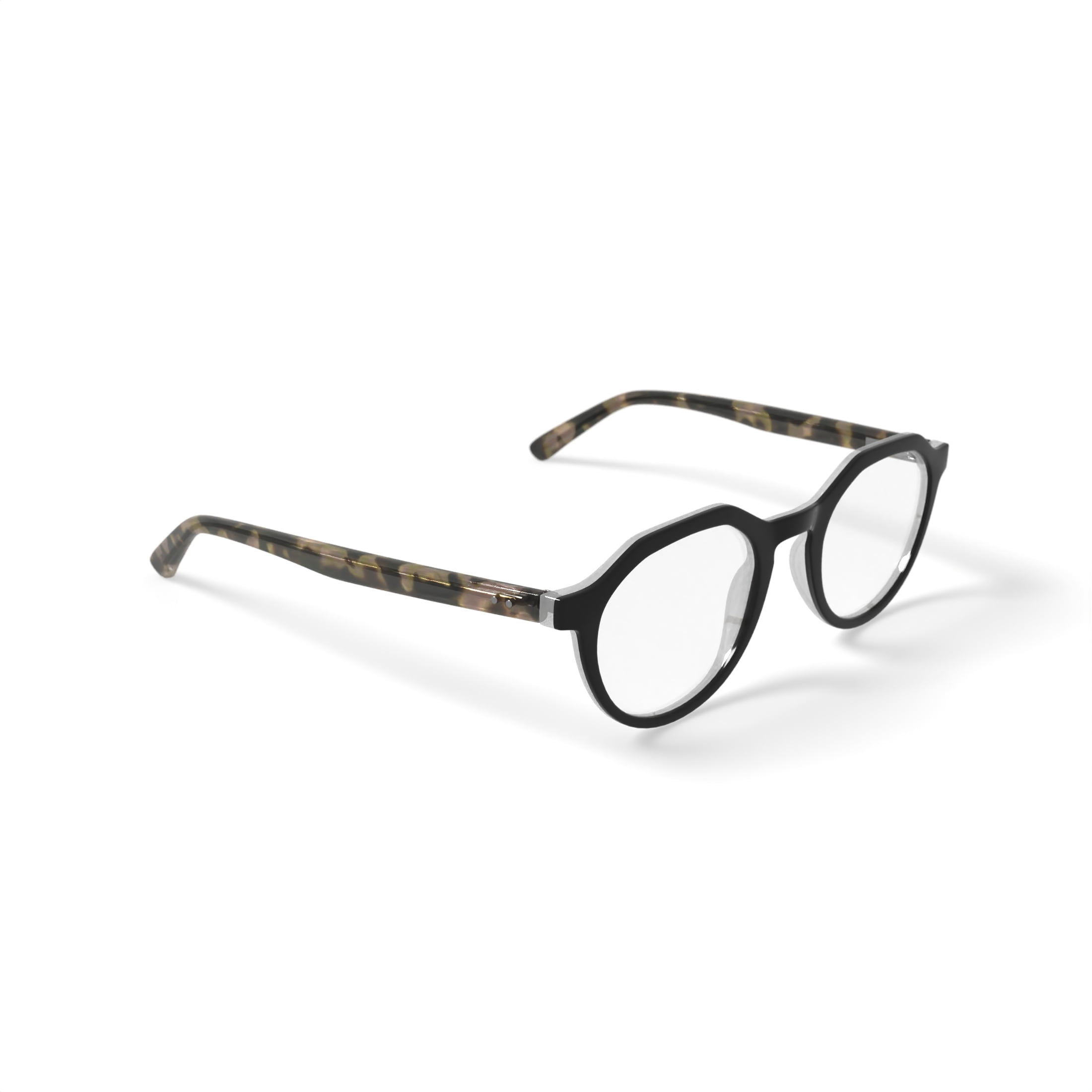Randy Jackson Men's 3054 Round Prescription Eyeglasses with Case, Black