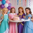 thumbnail image 5 of G*irls Halloween Princess Dress with Accessories, Blue Princess Dress with Wig Wand Crown Earrings and Star Earrings, 5 of 5